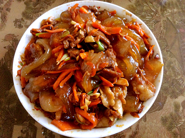 王黑炭做的肉丝炒拉皮