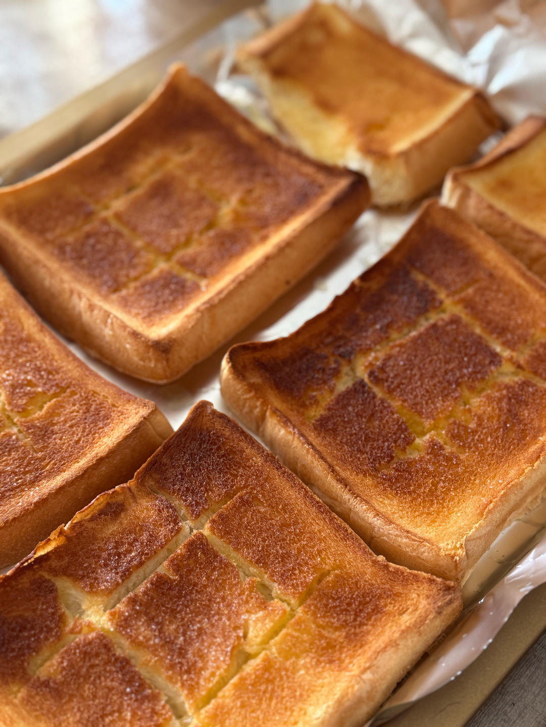 奶香蜂蜜烤吐司片