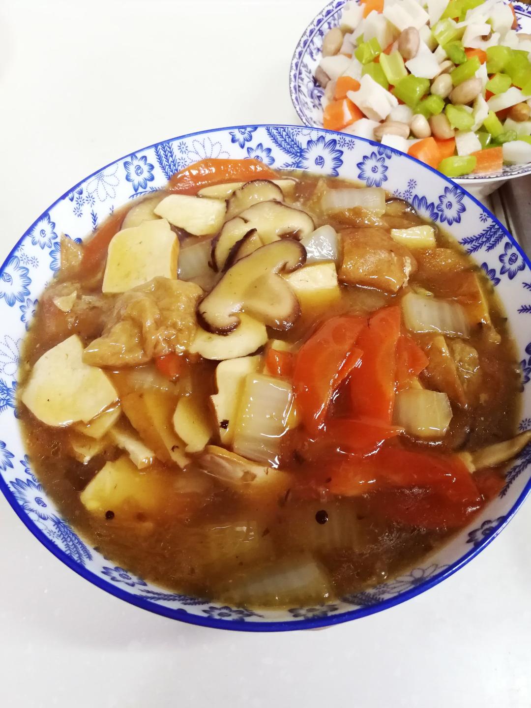 白菜豆干打卤面（附详细步骤图）