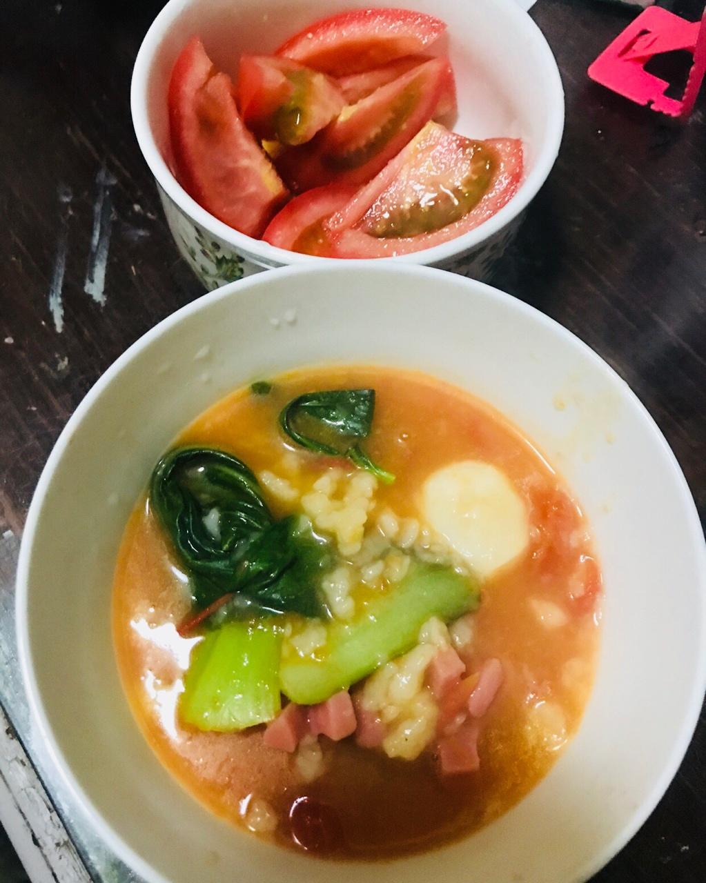 西红柿鸡蛋疙瘩汤