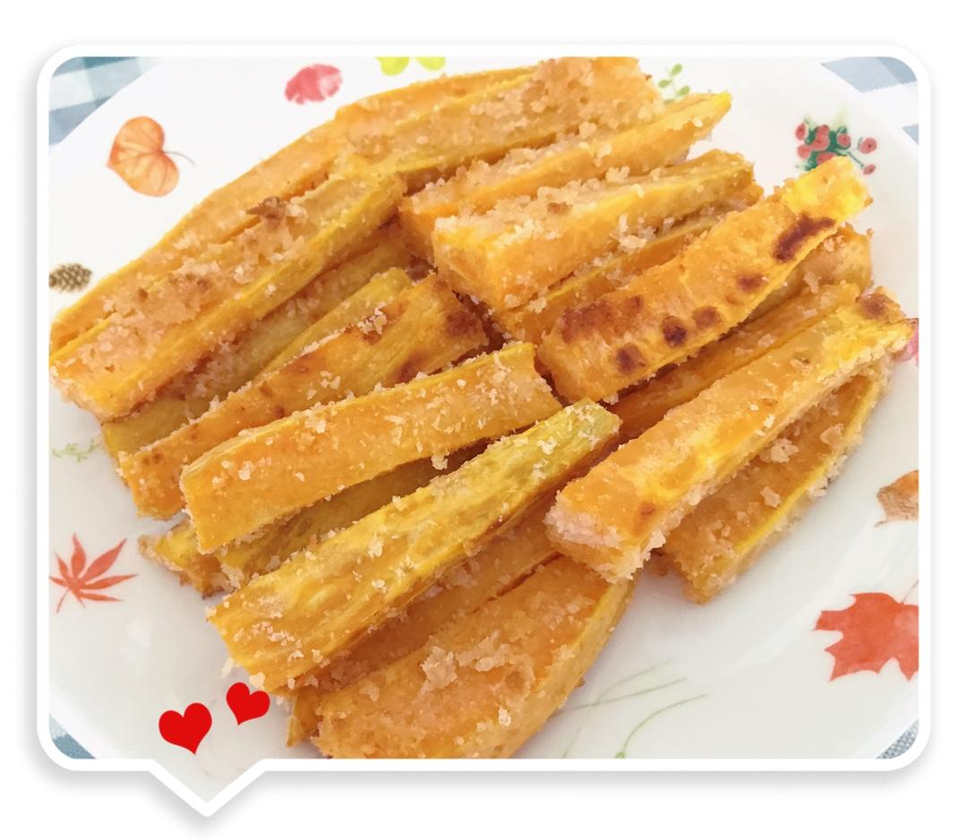 椰蓉烤红薯条（健康夜宵）