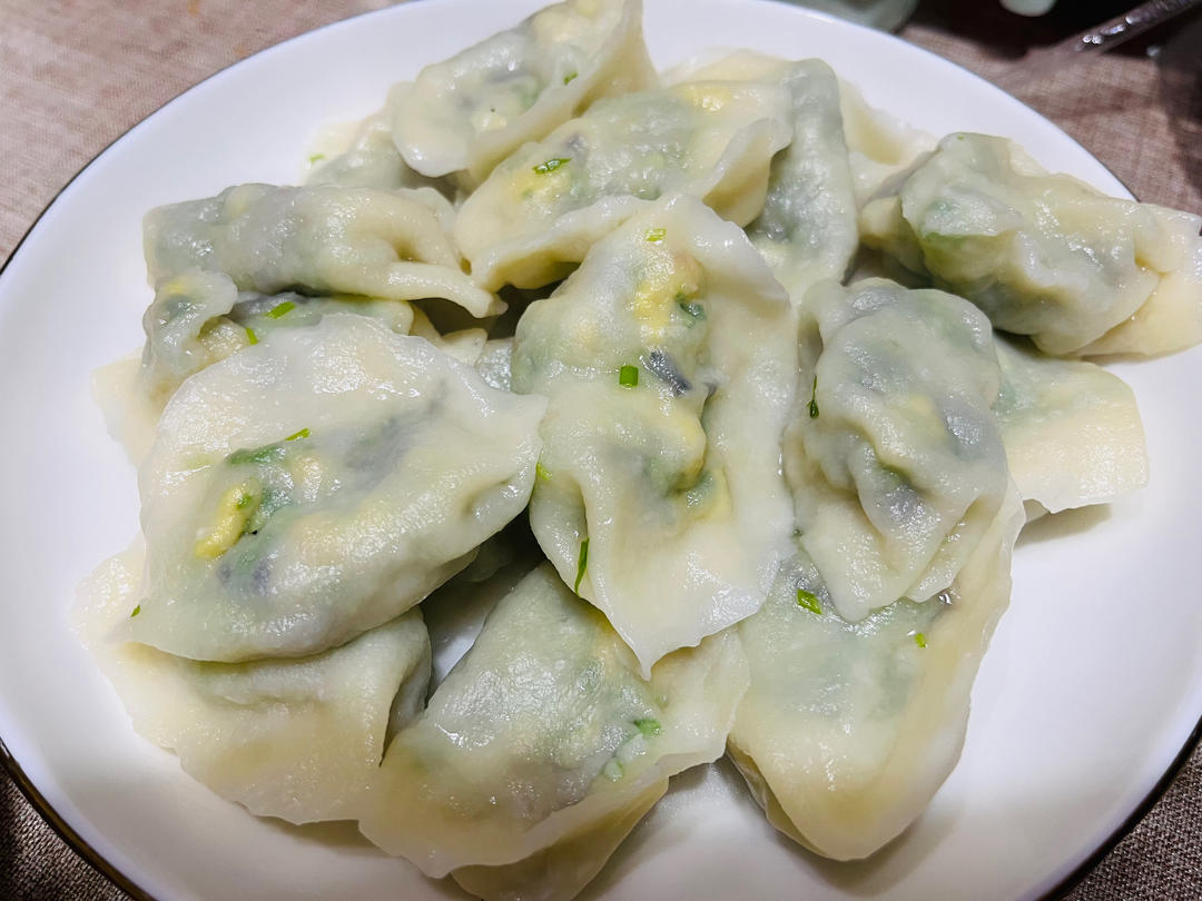 经典的韭菜鸡蛋馅儿饺子 怎么吃都不会腻