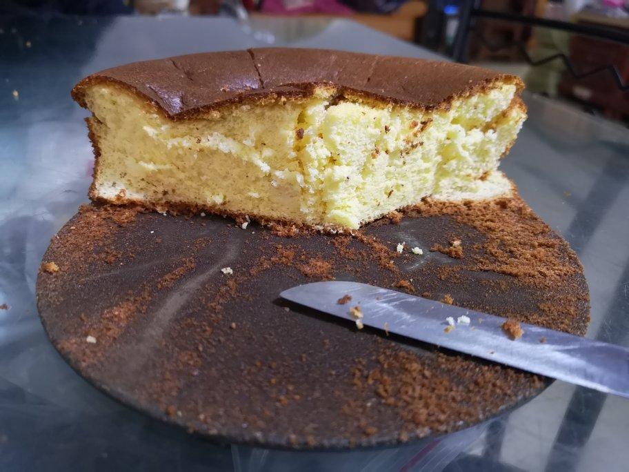 适合新手炼乳盐雪戚风蛋糕8寸（少油少糖版）含百香果口味版本