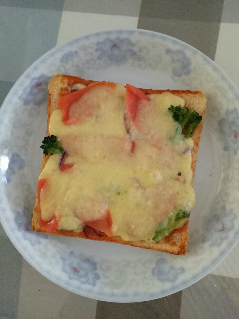 吐司培根小批萨