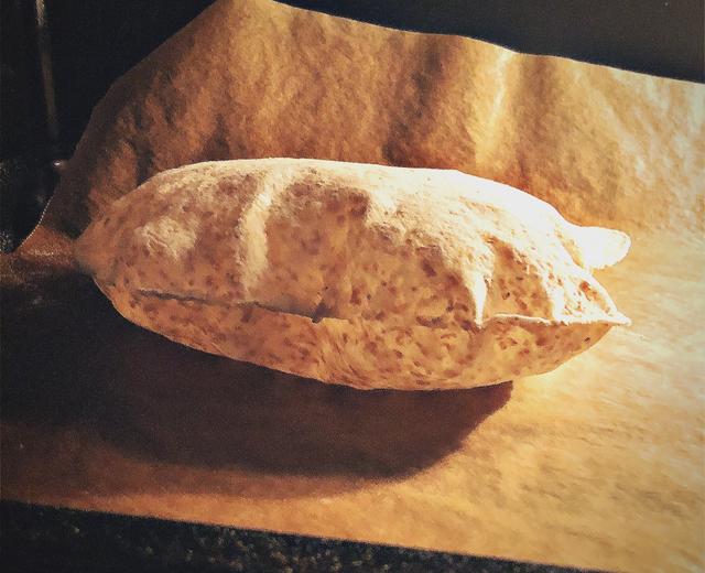 pitta bread 全麦口袋饼 烤箱版的做法
