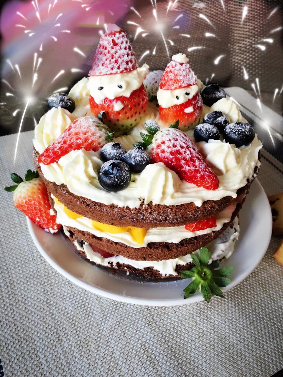 圣诞呆萌裸蛋糕