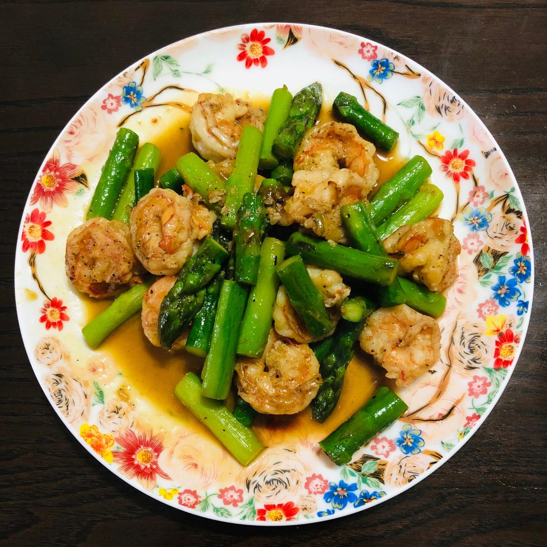芦笋虾仁的做法