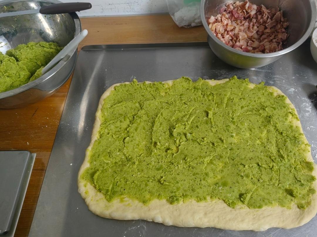 【蚕豆培根卷面包】春天的限定味道