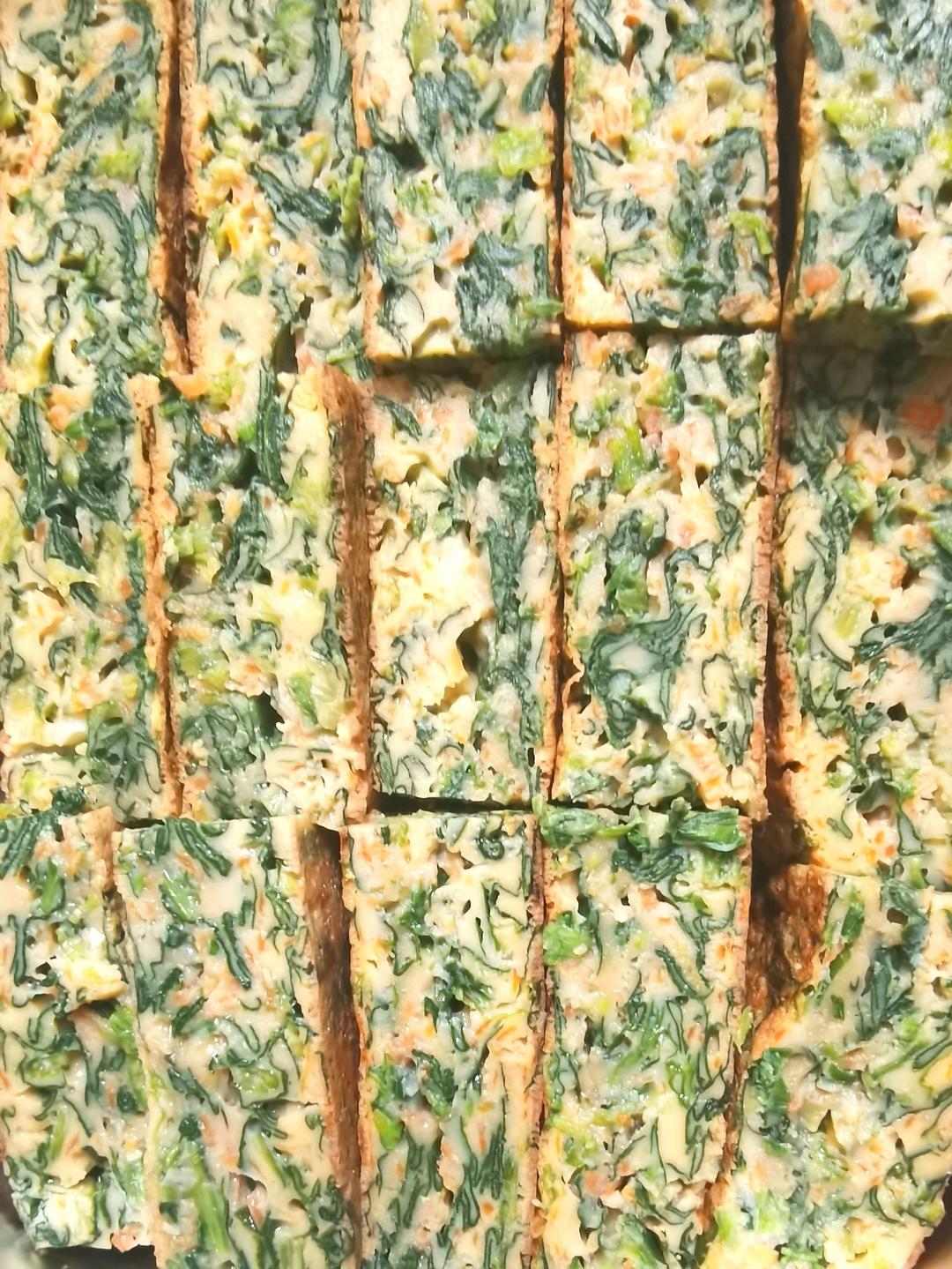 菠菜鸡蛋小方