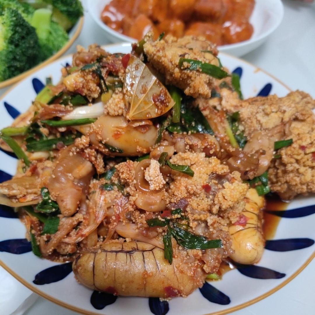 🔥🐟无敌下饭的家常烧鱼籽（干锅鱼杂）🍚🥤