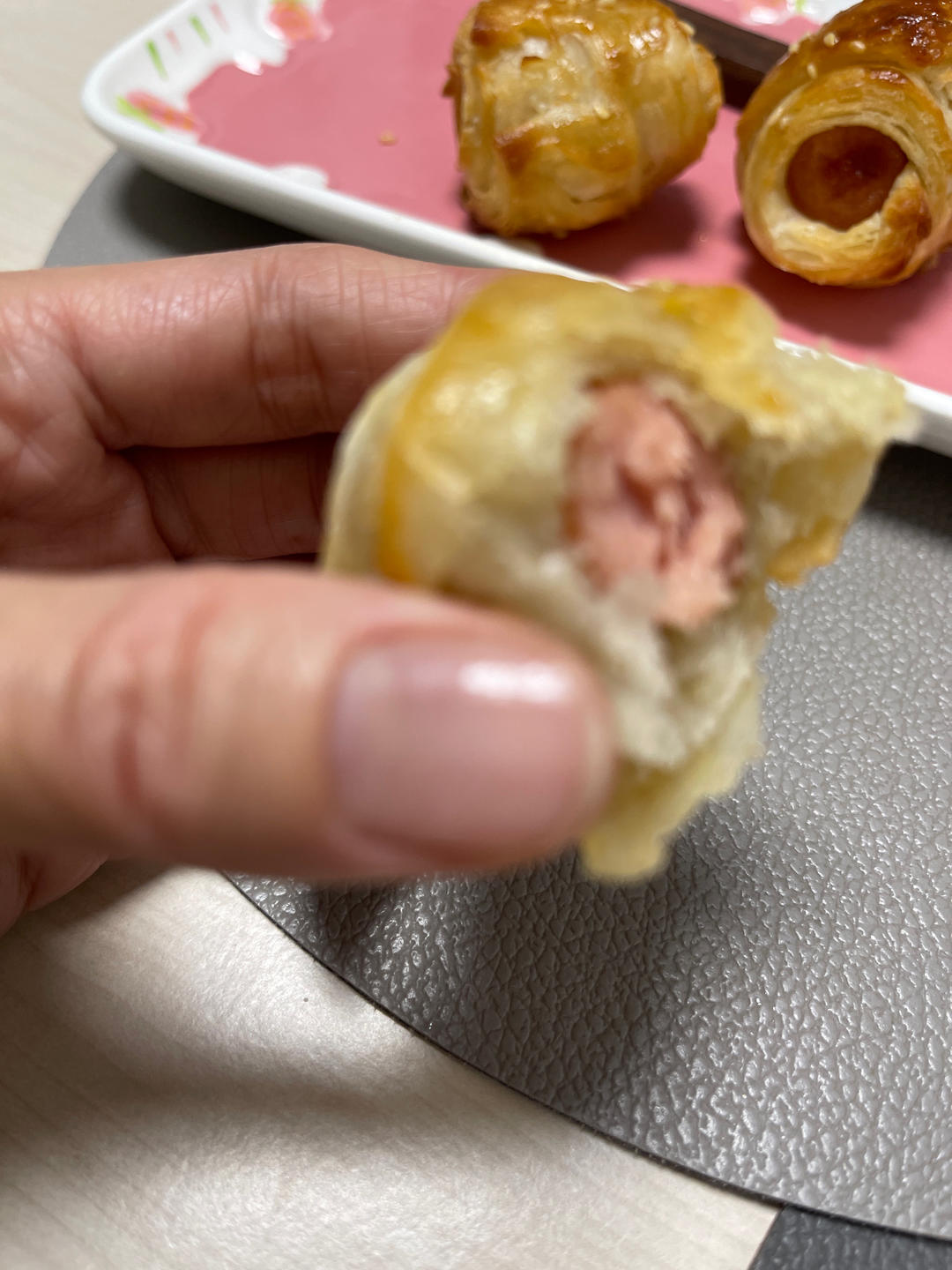 手抓饼也能做🥐可颂面包