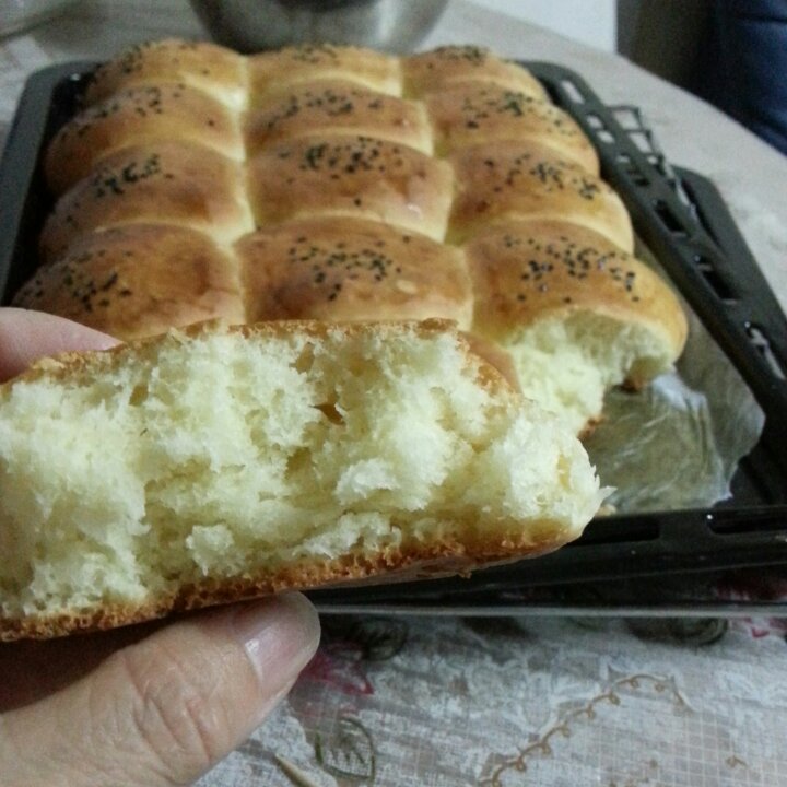鲜奶油小餐包（一次发酵）