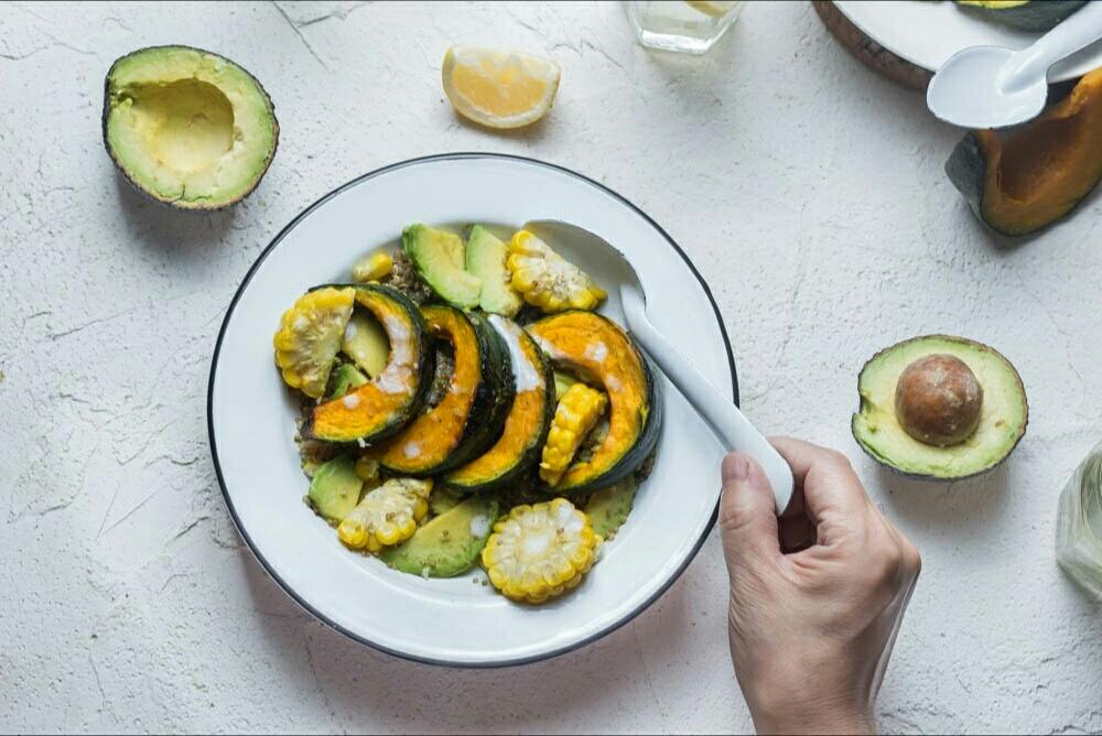 【素食爱好者】杂粮烤南瓜牛油果沙拉的做法