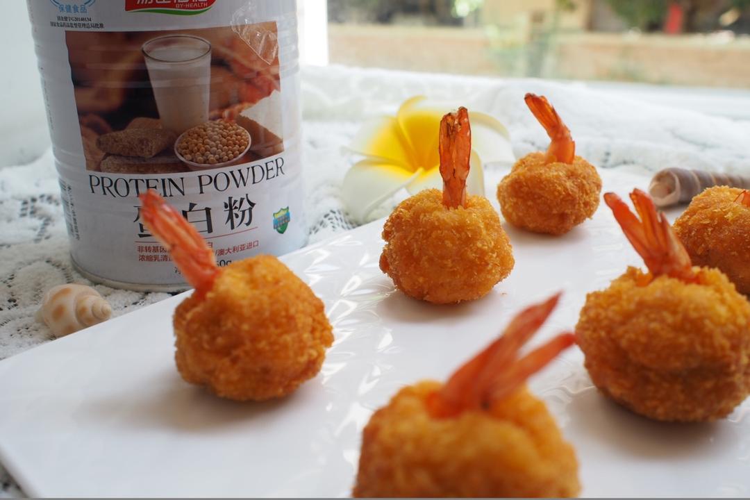 马蹄蛋白粉虾球居家小吃