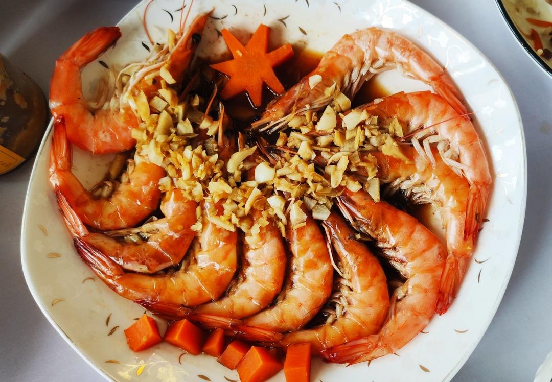 蒜泥蒸虾