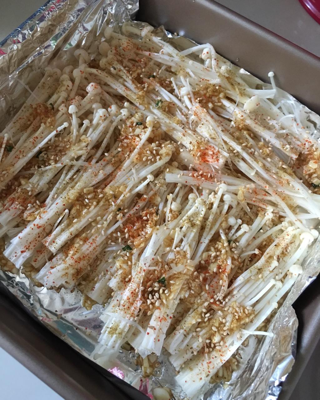 堂妈的蒜蓉豉油金针菇
