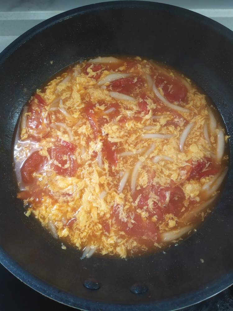 0难度晚餐！番茄鸡蛋疙瘩面的做法 步骤10