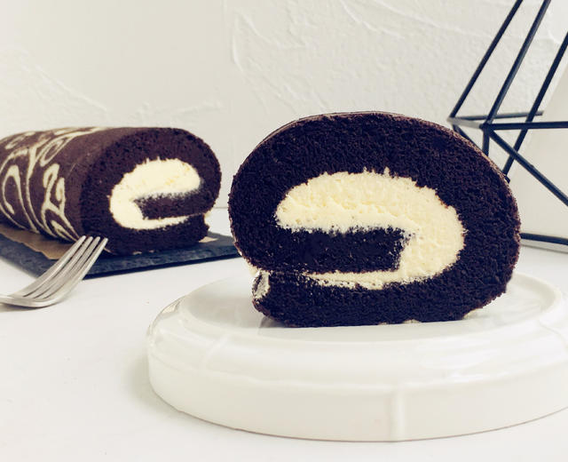 可可提花奶油卷的做法