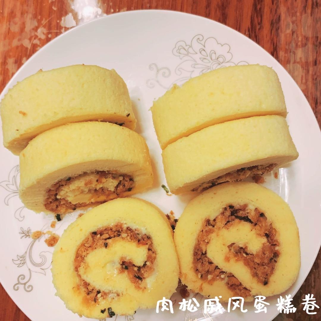 肉松戚风蛋糕卷