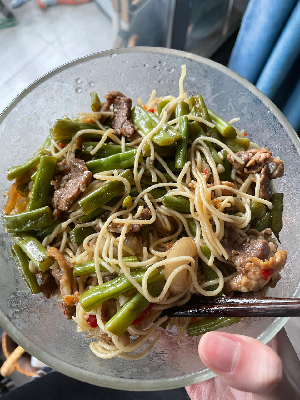 地道老北京扁豆焖面 豆角焖面 太好吃小心吃撑哦