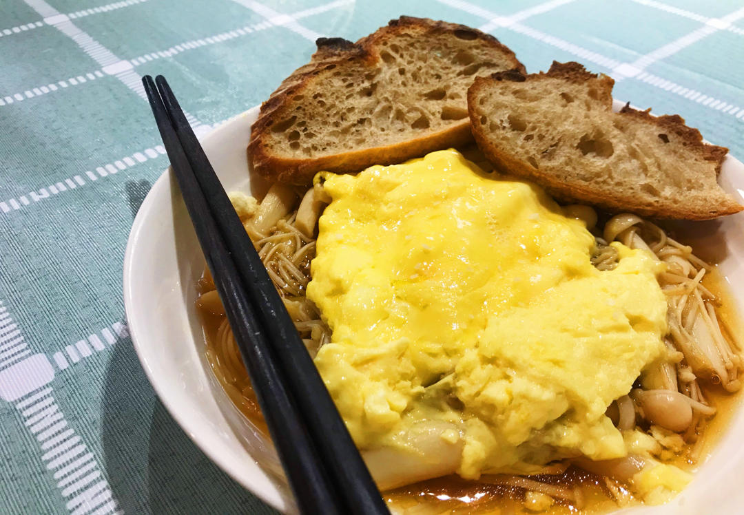 芝香滑蛋盖双菇藜麦饭【健康一锅端】