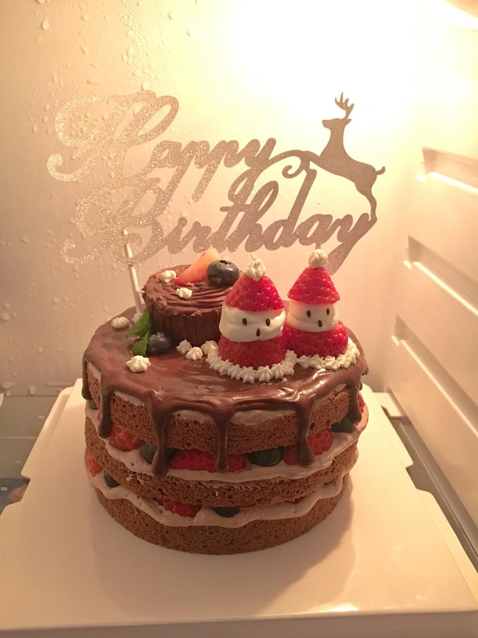 圣诞呆萌裸蛋糕