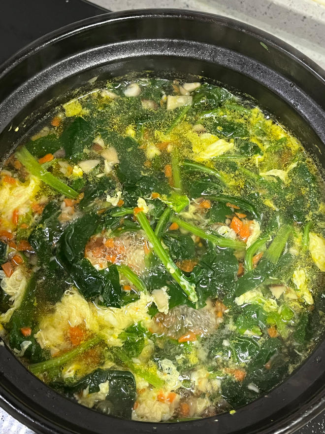 菠菜汤的做法