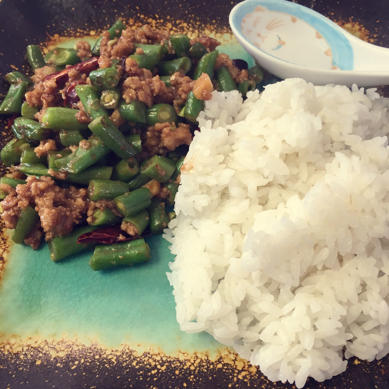 肉沫豆角下饭菜