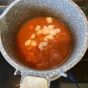 午餐辅食🐟鳕鱼番茄浓汤盖饭➕淡海苔红薯鸡蛋卷🍠的做法 步骤6