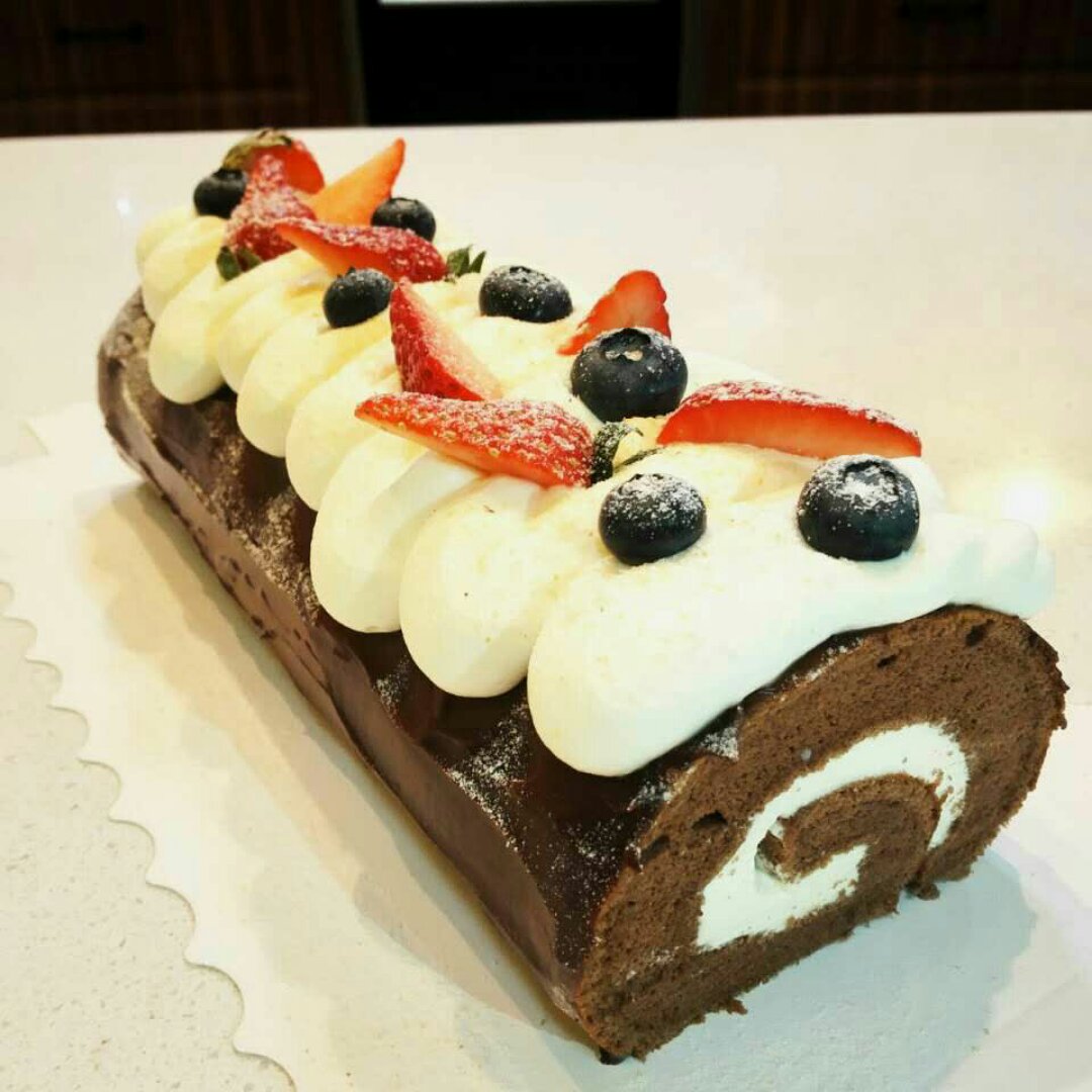 【欢乐圣诞伪树桩】巧克力榛子树桩蛋糕