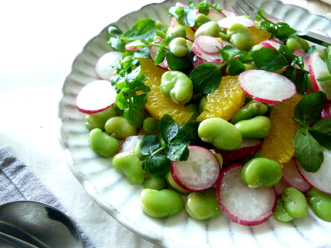 【山姆厨房】蚕豆橙子小萝卜沙拉—Broad Bean，Orange & Radishes Salad的做法