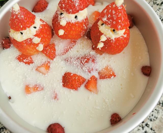 草莓雪人酸奶蛋糕——不用烤箱的懒人版