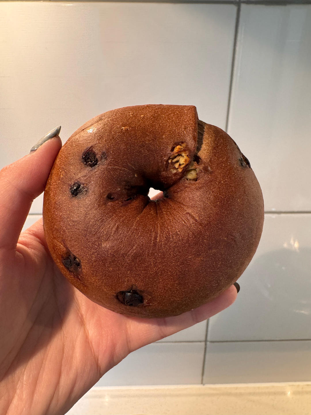 巧克力栗子贝果