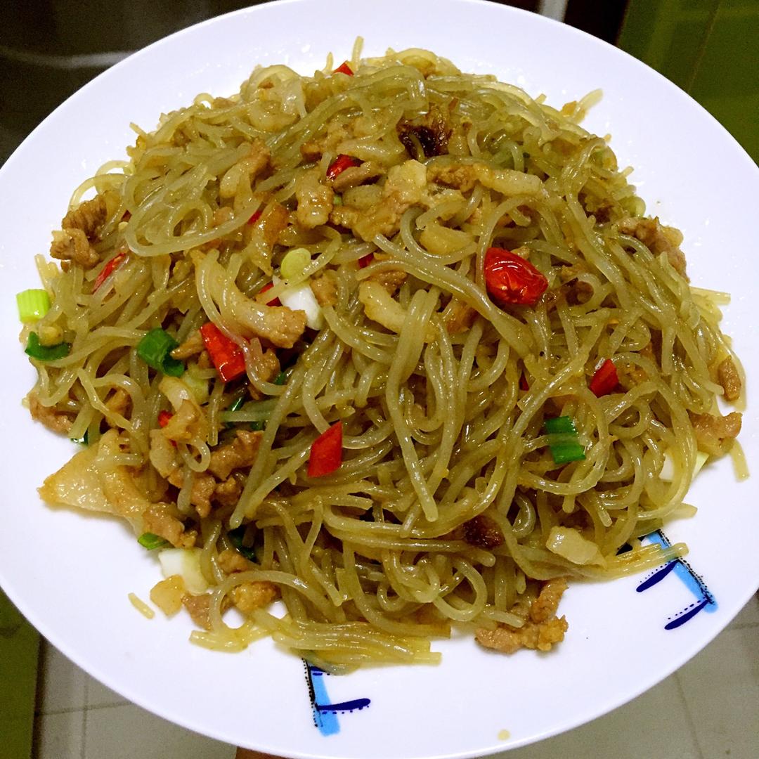 缪小强做的肉末肉丝炒粉丝