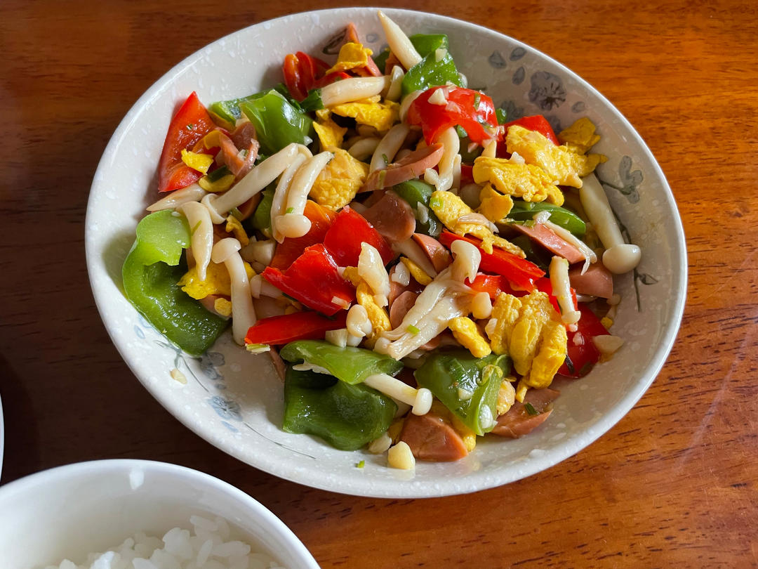 白玉菇炒火腿