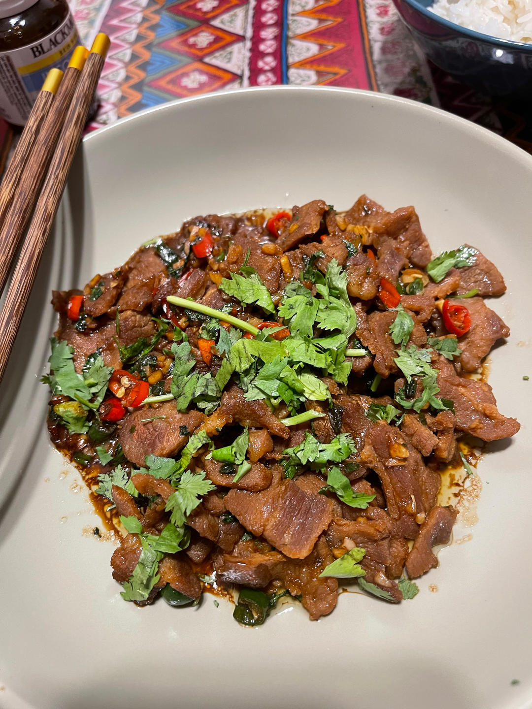 香菜炒牛肉