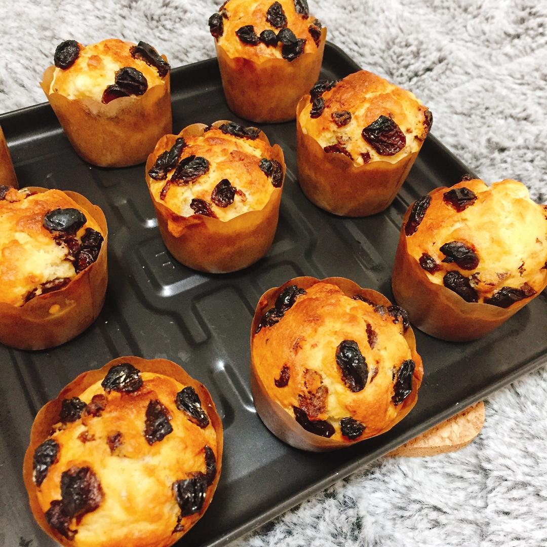 刘芙蓉做的少女心的香蕉蔓越莓玛芬