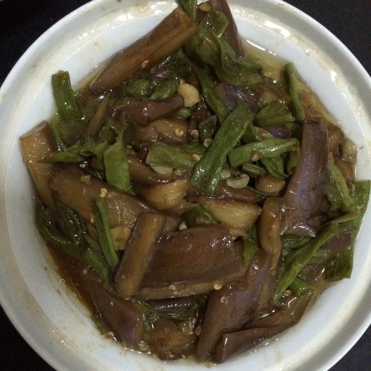 豆角炒茄子