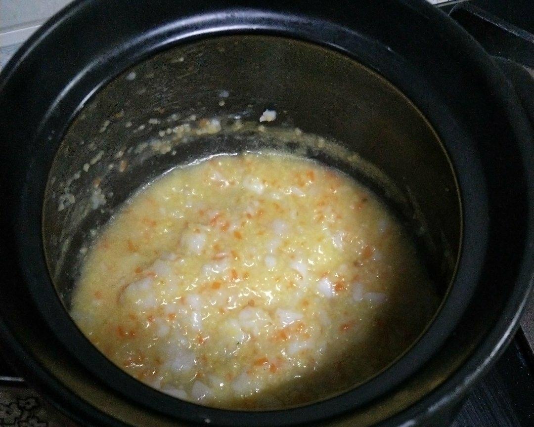 龙利鱼胡萝卜小米粥