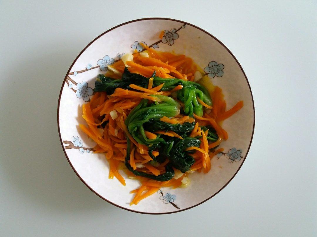 清炒菠菜胡萝卜