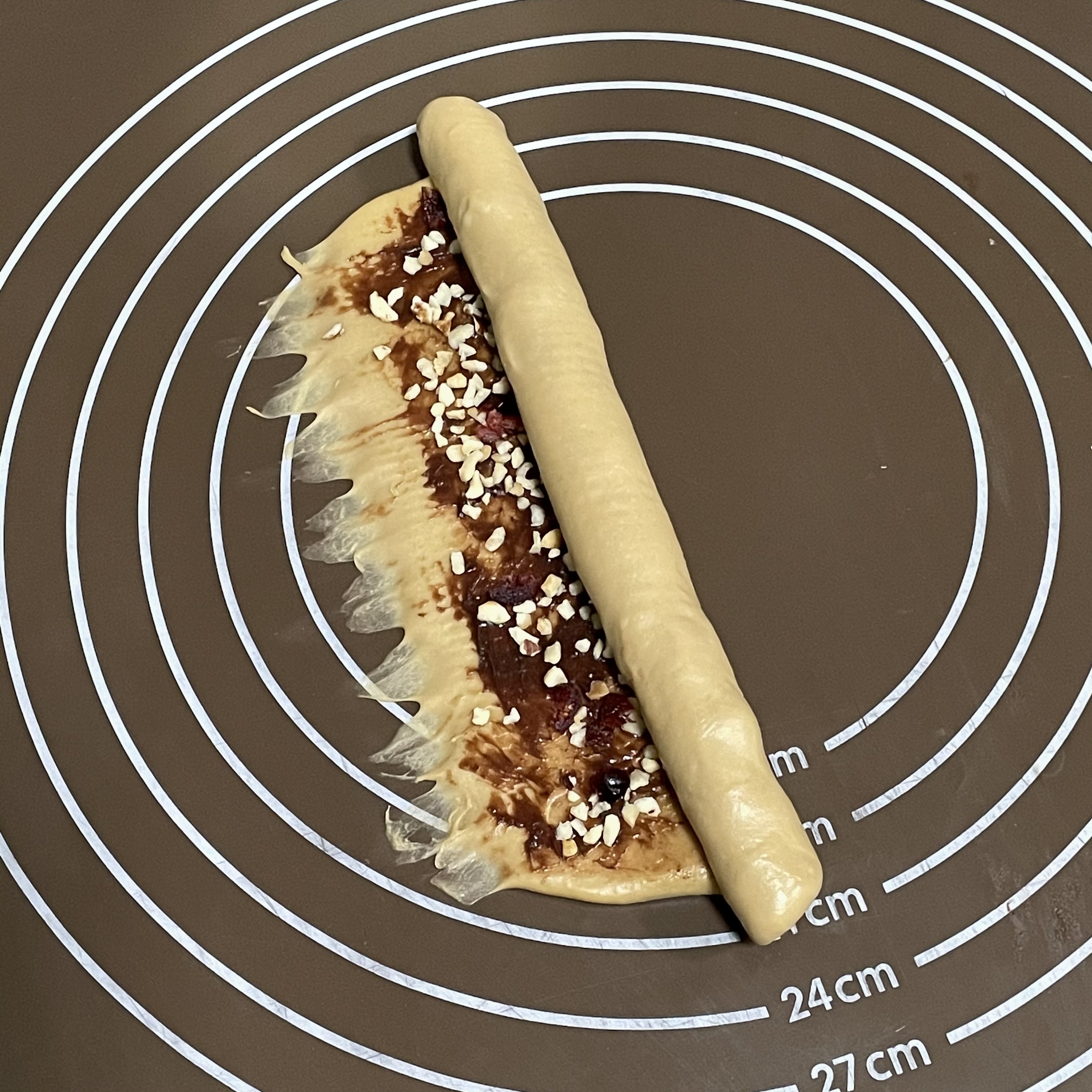秋冬美拉德系面包——咖啡榛果卷的做法 步骤9