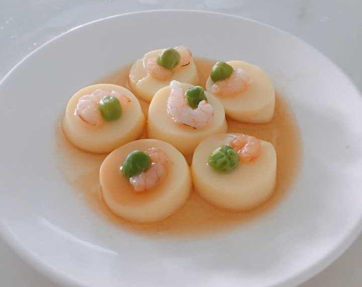 日本豆腐蒸虾仁