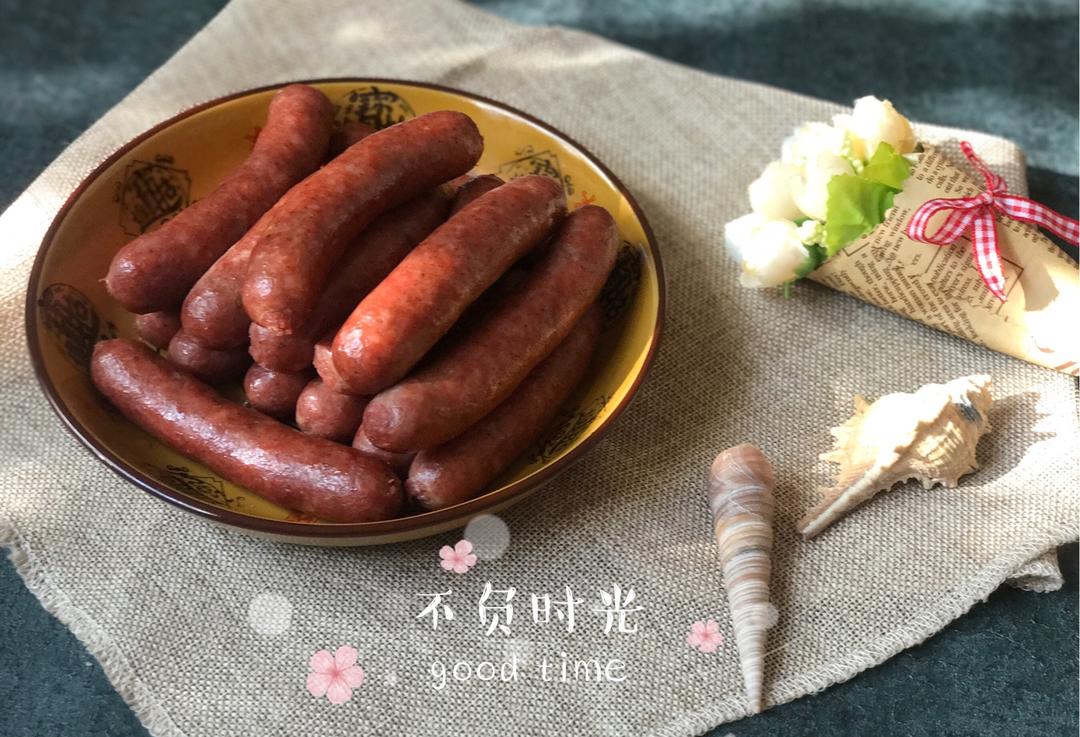 自制黑椒风味脆皮肠--多图详解手工灌肠