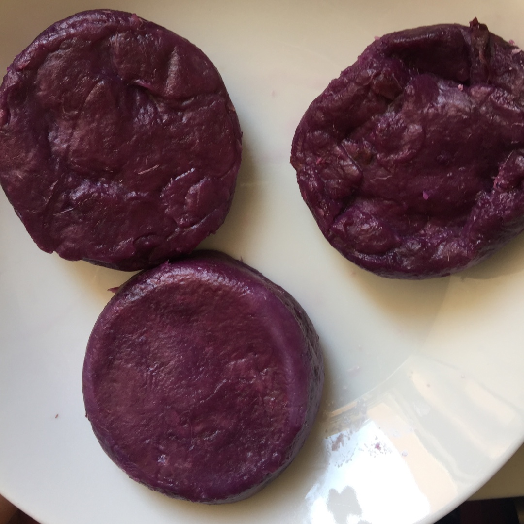 豆沙紫薯饼