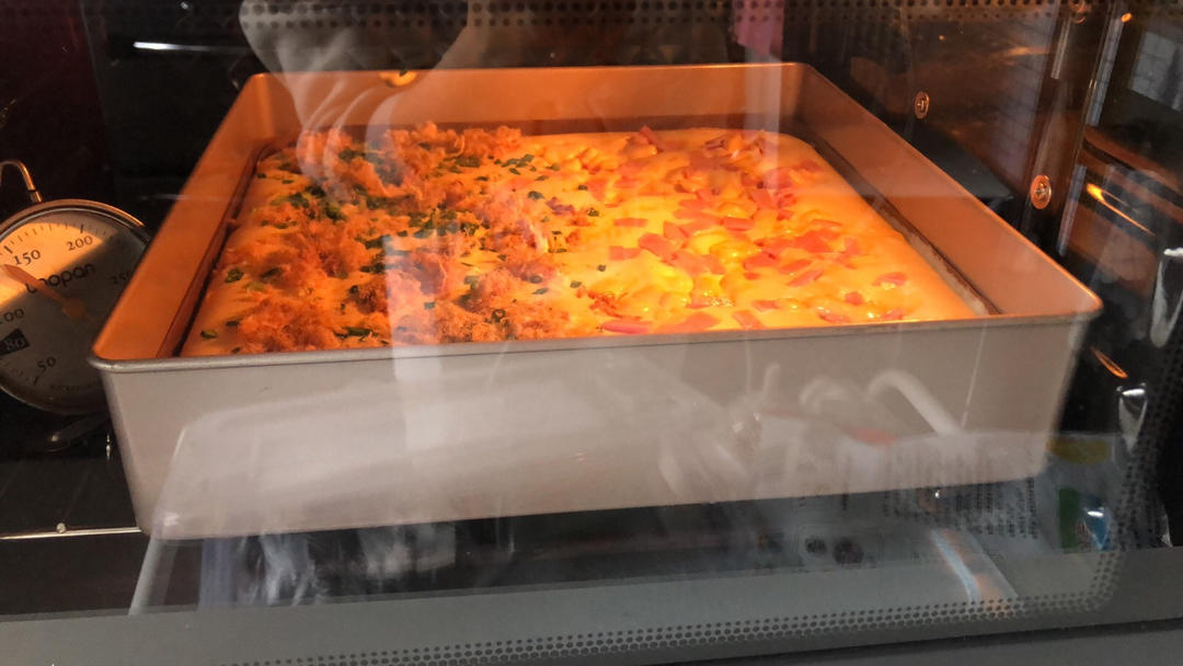 芝麻香葱肉松蛋糕（咸味）