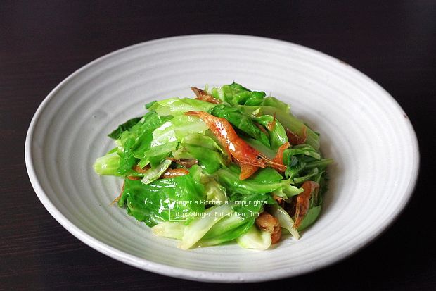 清炒虾米卷心菜