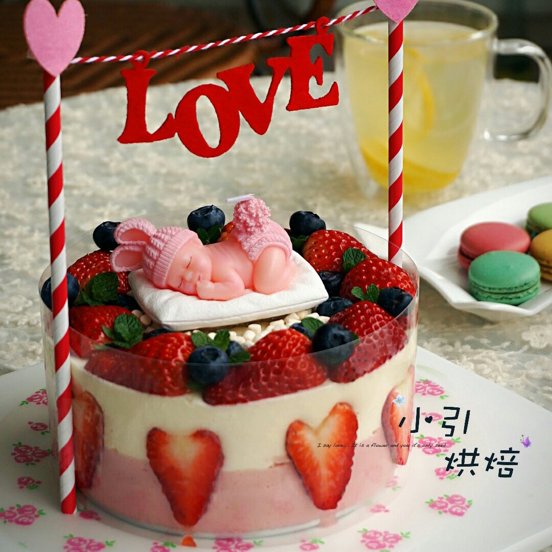 草莓双色慕斯(宝宝蛋糕)