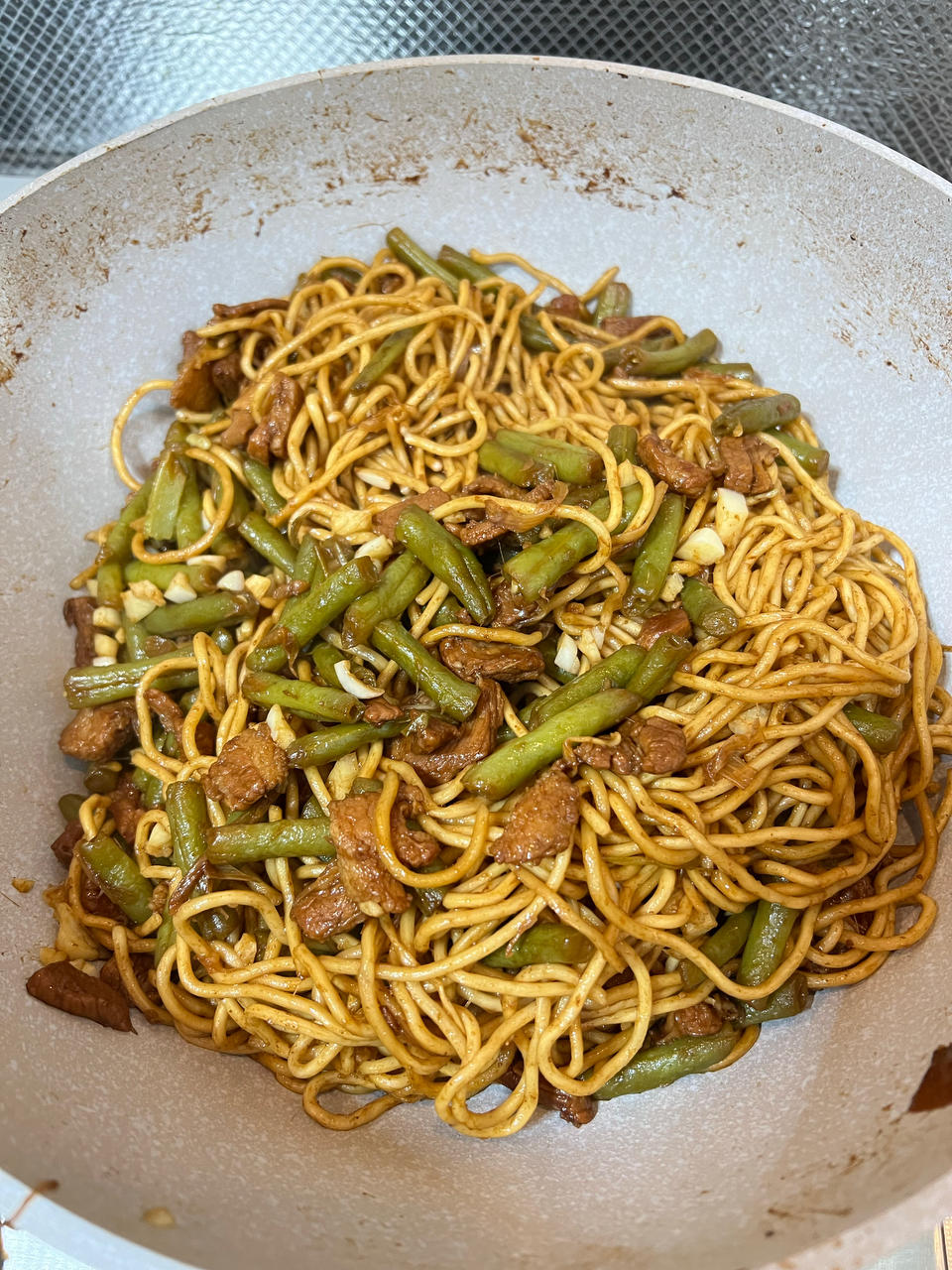 地道老北京扁豆焖面 豆角焖面 太好吃小心吃撑哦