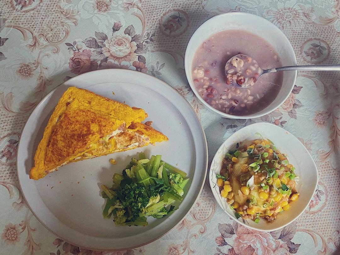 爆浆芝士火腿三明治（平底锅版）