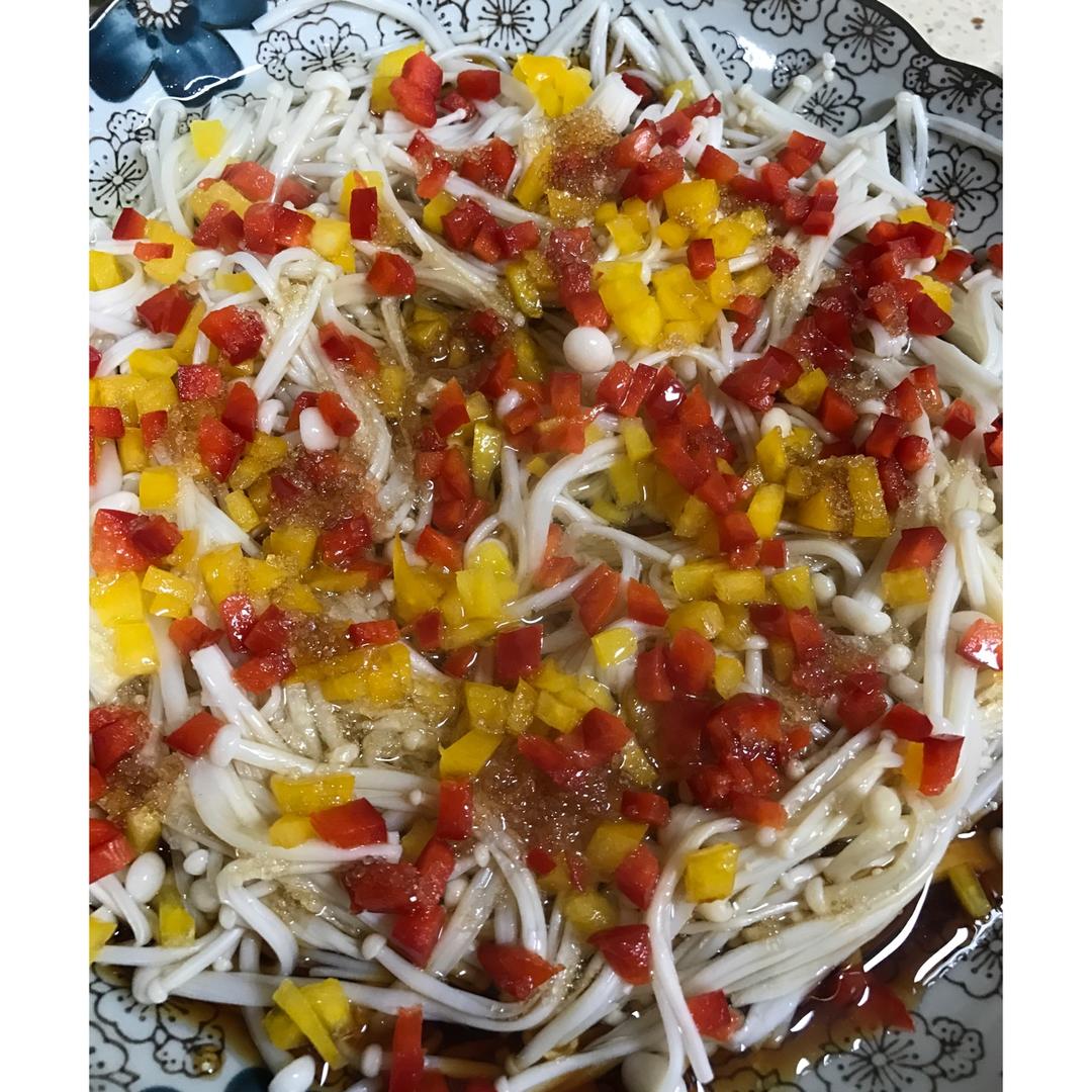 白灼油淋金针菇